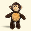 Large Plush monkey dog toy on a beige background