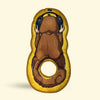 Hairy Barry Pull Dog Toy with a cartoon squirrel design on a beige background